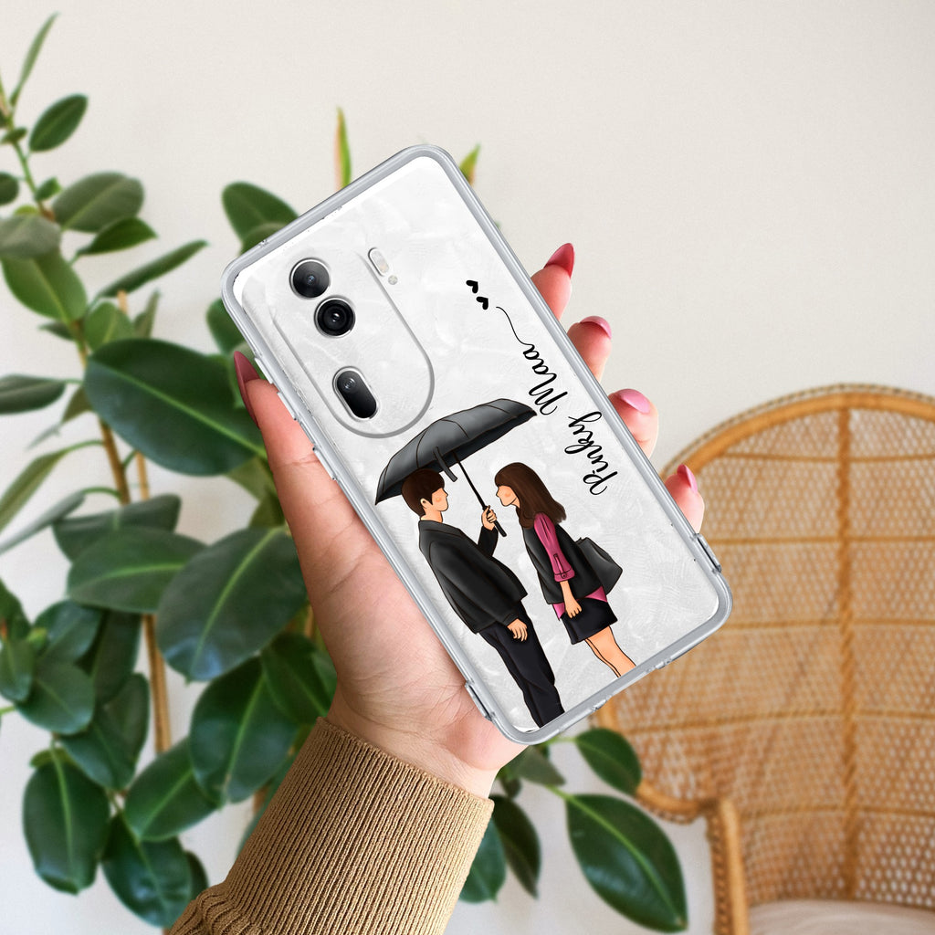 Caring Couple Customize Anti Yellow Case For Oppo Reno 11 Pro 5G