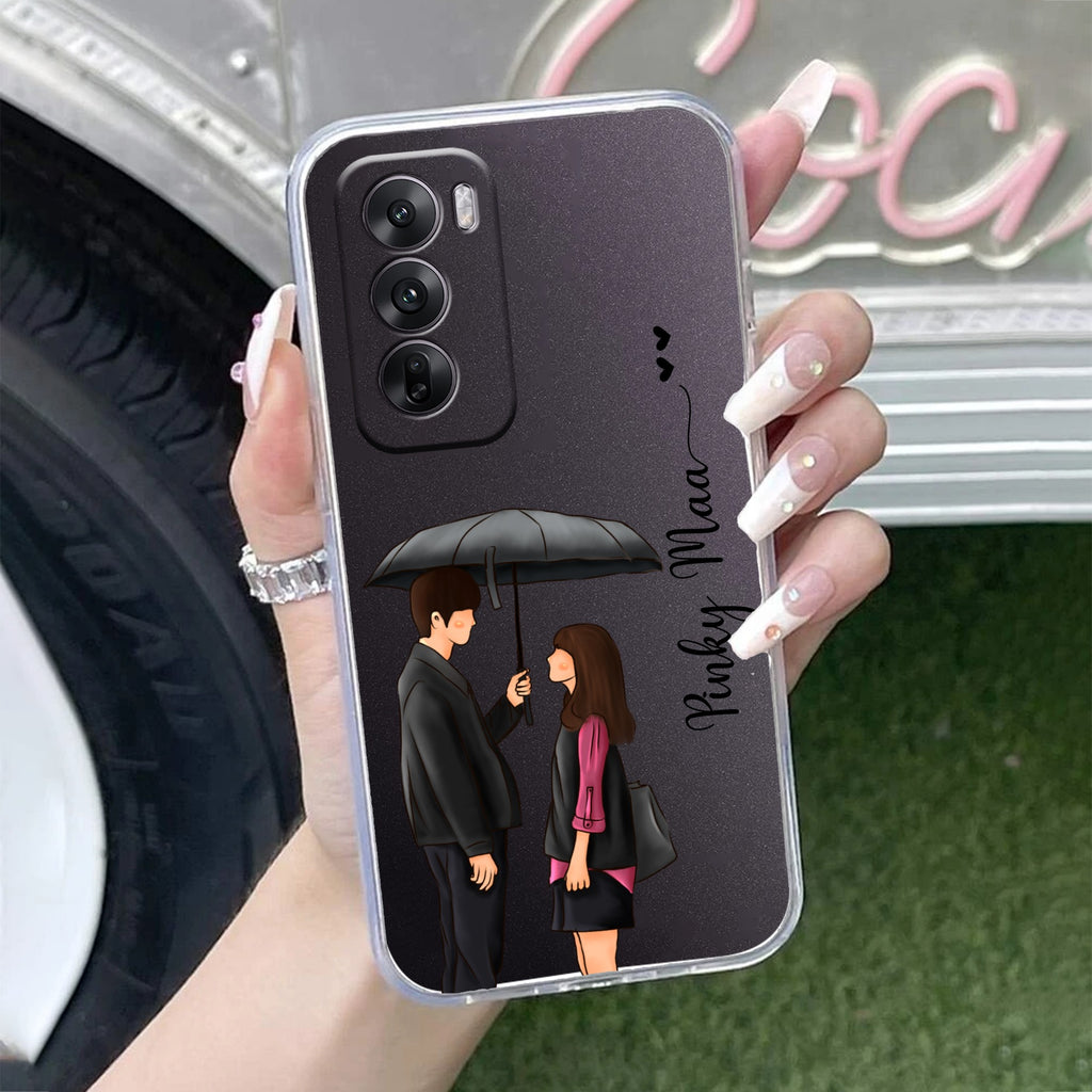 Caring Couple Customize Anti Yellow Case For Oppo Reno 12 Pro 5G