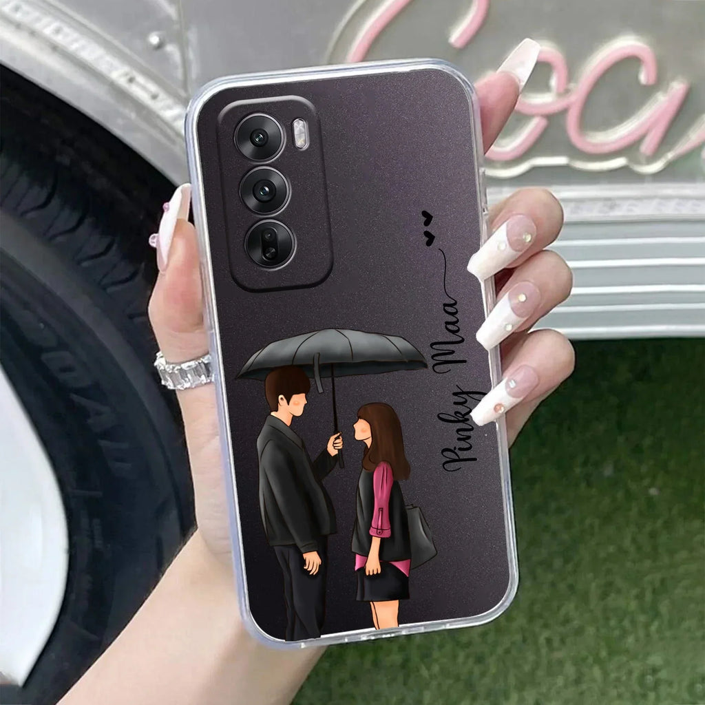 Caring Couple Customize Transparent Silicon Case For Oppo A17