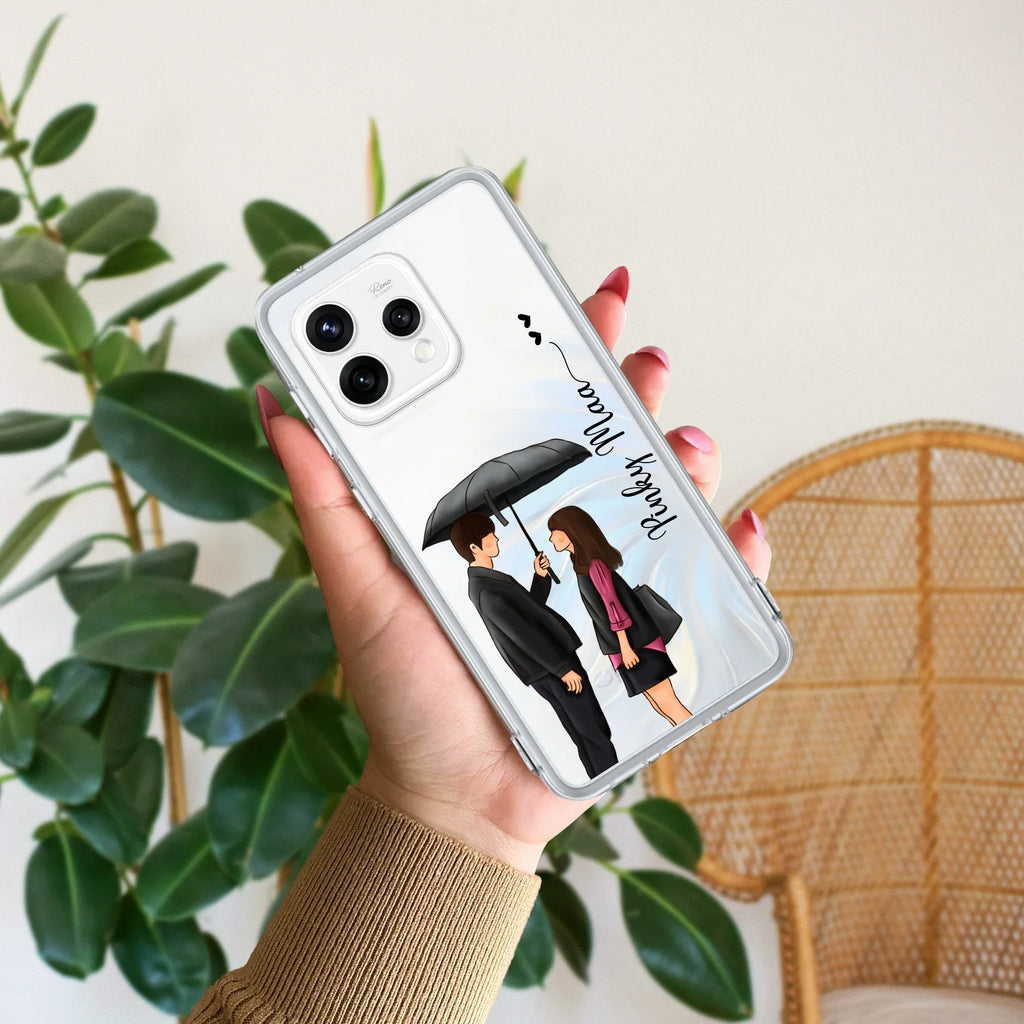 Caring Couple Customize Transparent Silicon Case For Oppo F31 Pro Plus 5G