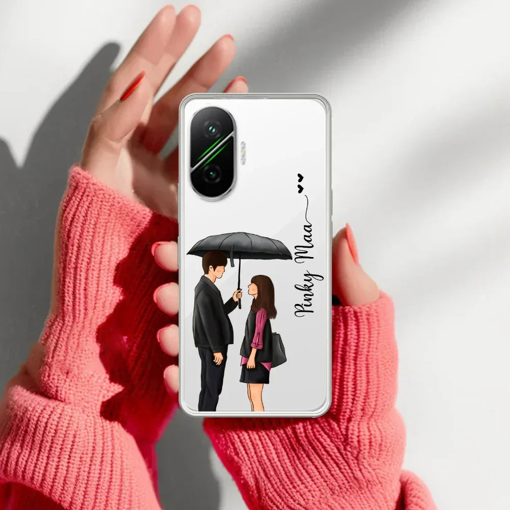 Caring Couple Customize Transparent Silicon Case For Poco F7 5G