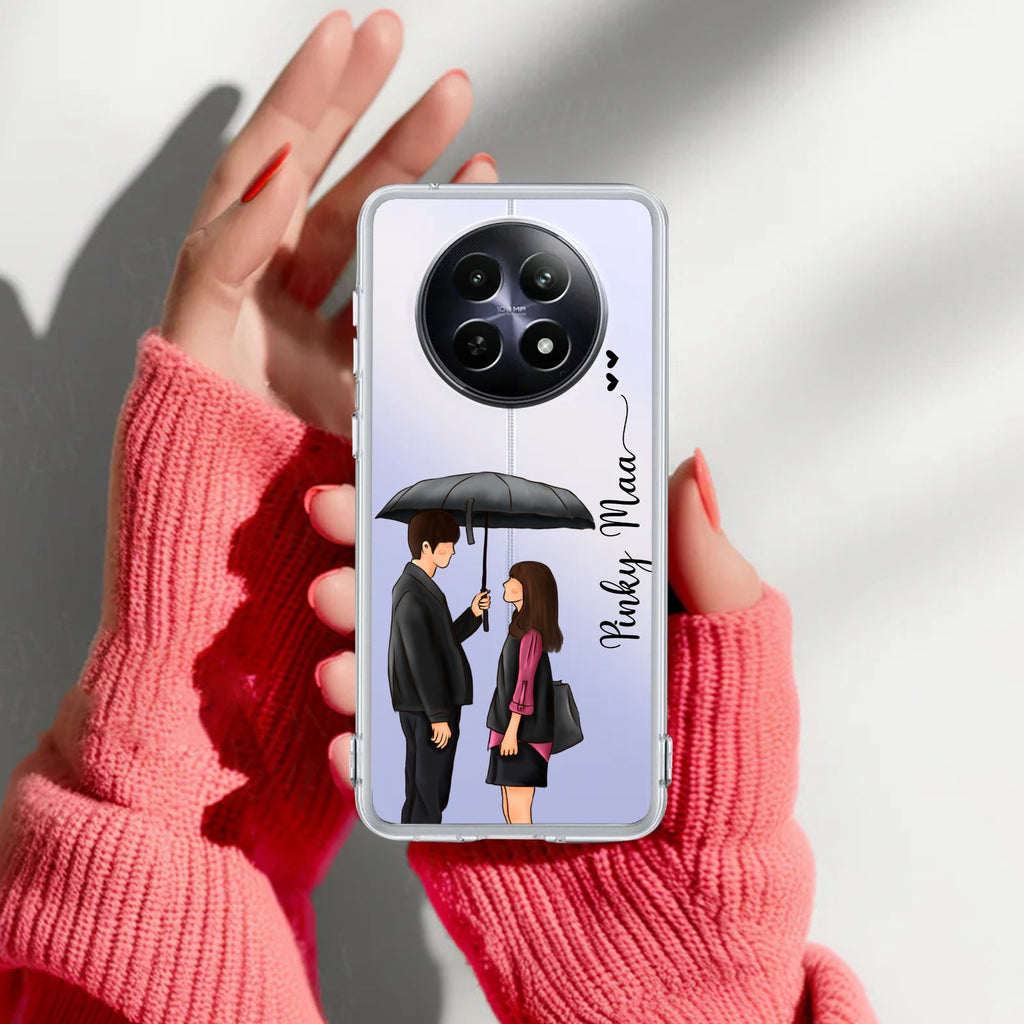 Caring Couple Customize Anti Yelllow Case For Realme Narzo 70x 5G