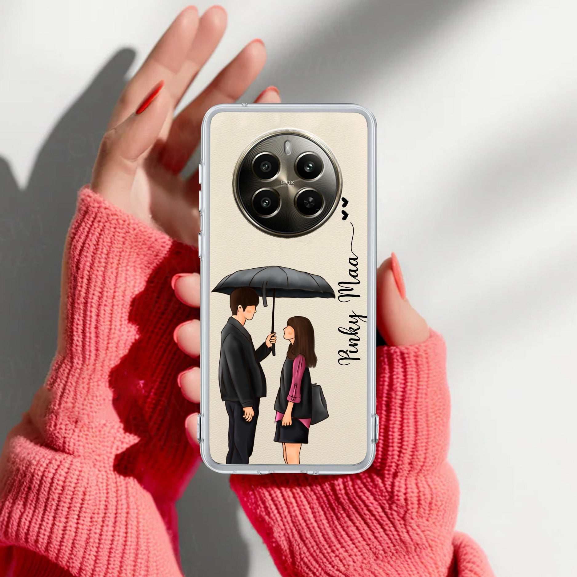 Caring Couple Customize Anti Yelllow Case For Realme Narzo 70 5G