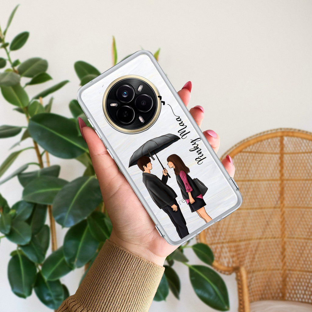 Caring Couple Customize Anti Yelllow Case For Realme 14 Pro Plus 5G