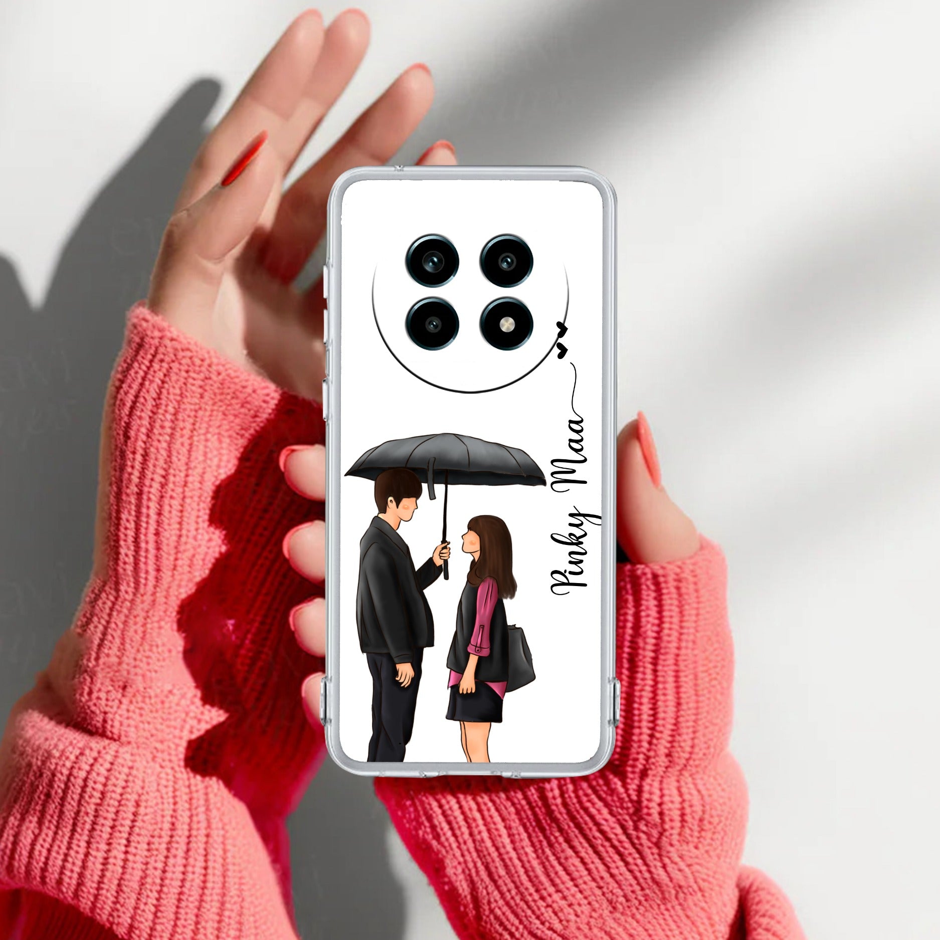 Caring Couple Customize Anti Yelllow Case For Realme 14 Pro Lite 5G