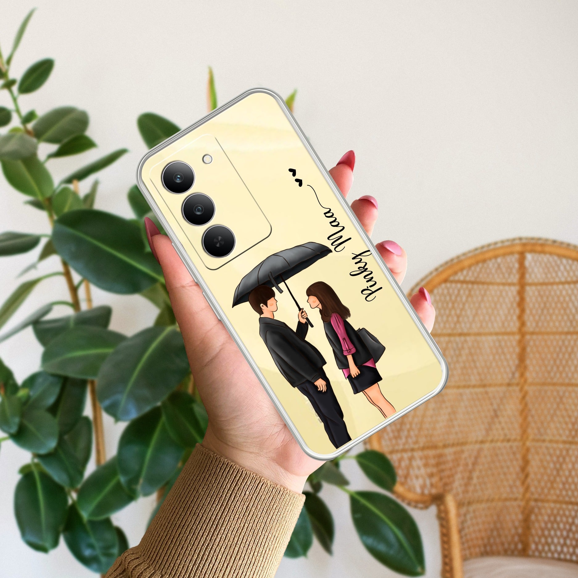 Caring Couple Customize Transparent Silicon Case For Realme 14x 5G