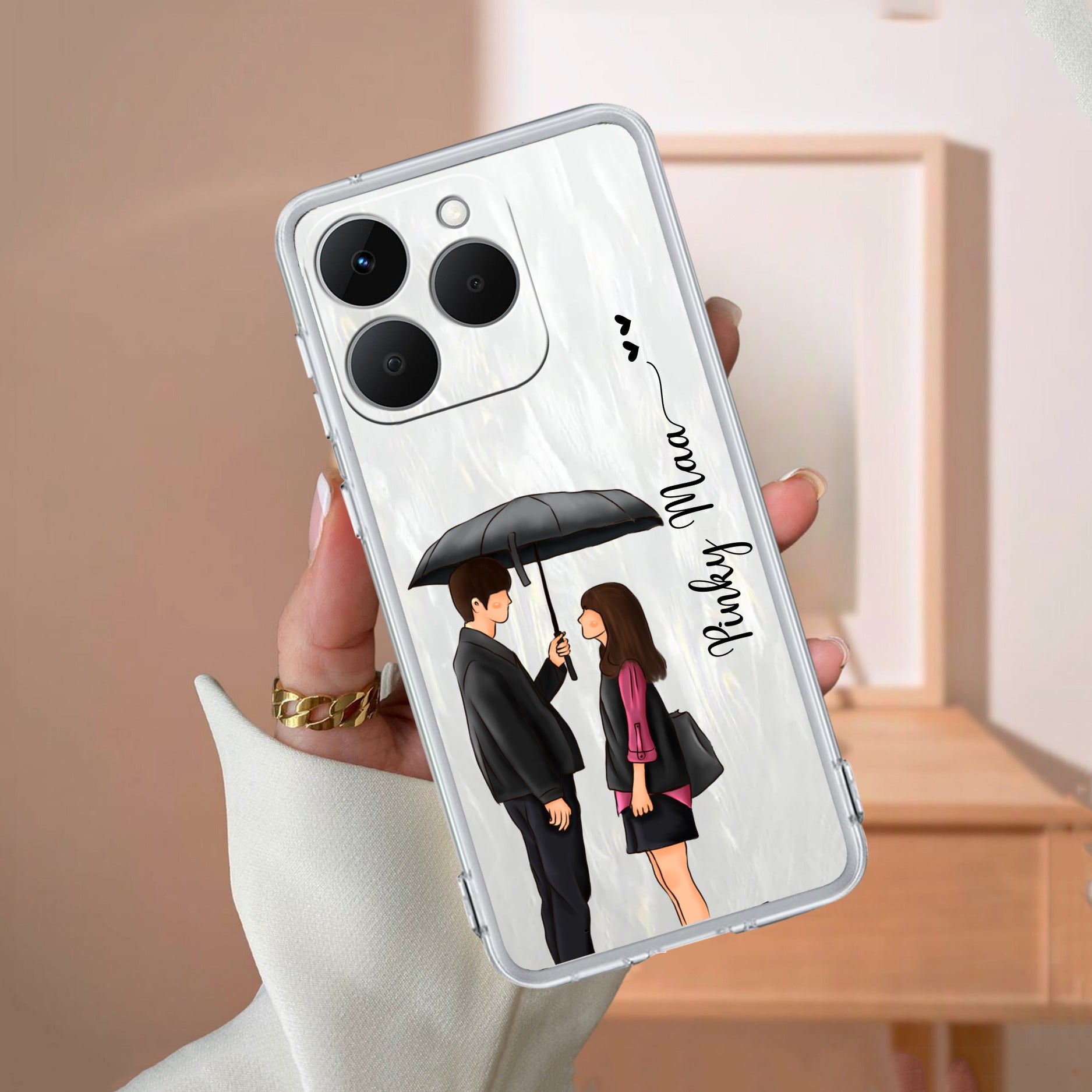 Caring Couple Customize Anti Yellow Case For Realme 15T 5G