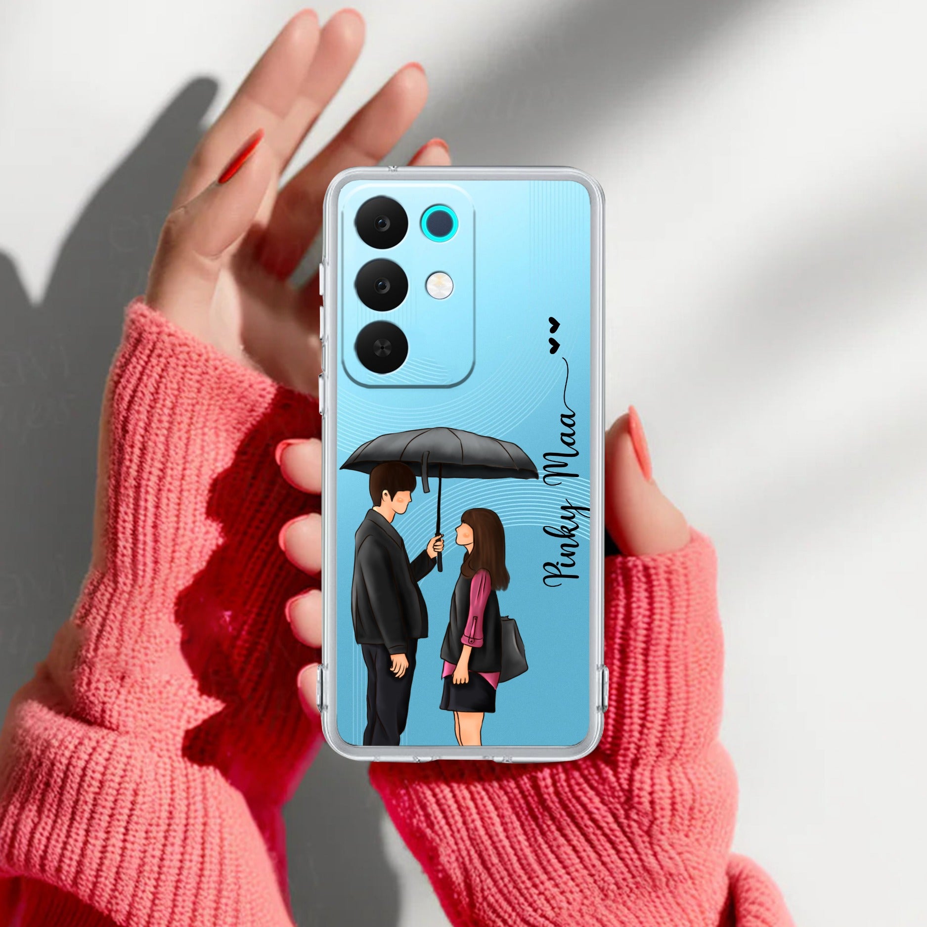 Caring Couple Customize Anti Yelllow Case For Realme 15X 5G