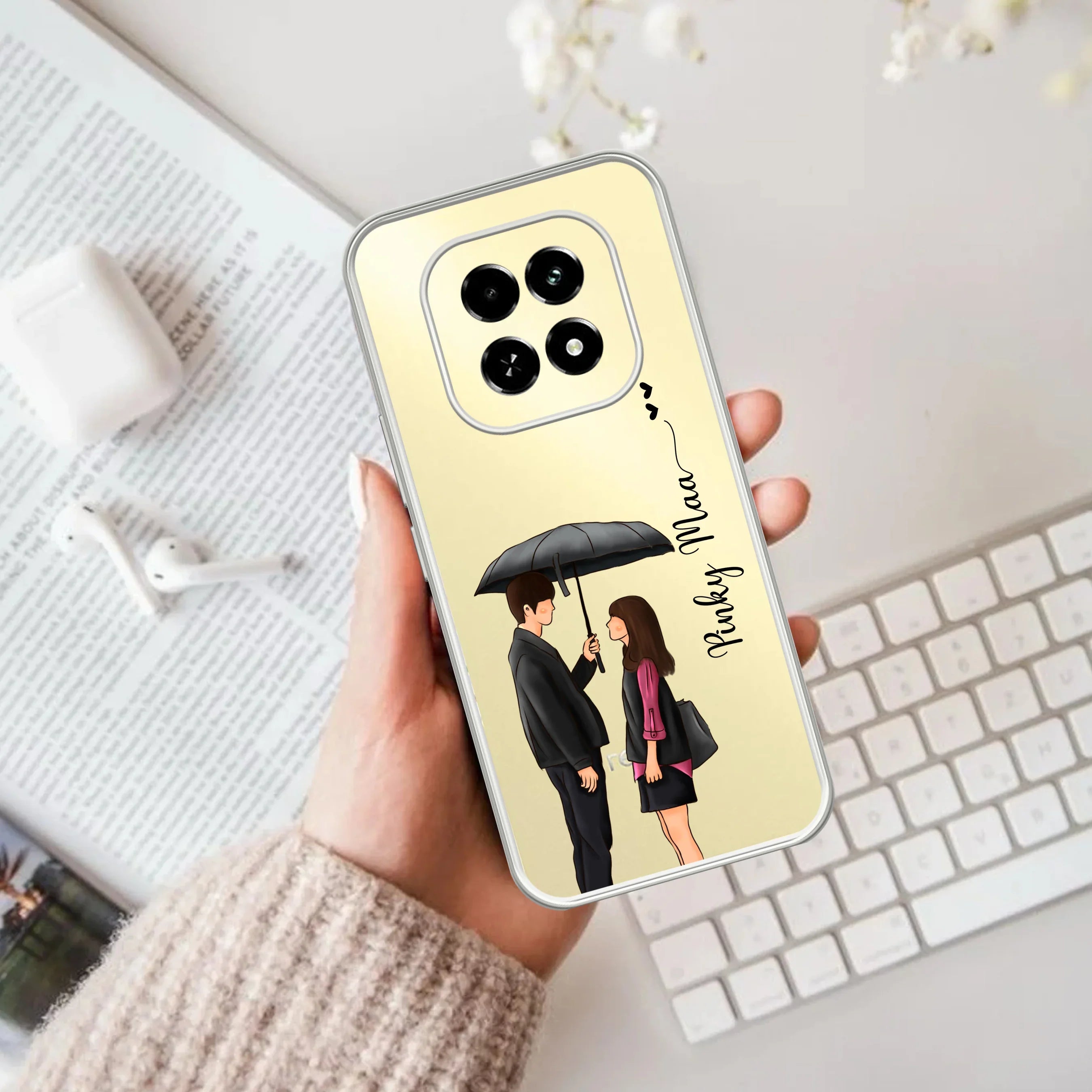 Caring Couple Customize Transparent Silicon Case For Realme/Narzo - ShopOnCliQ