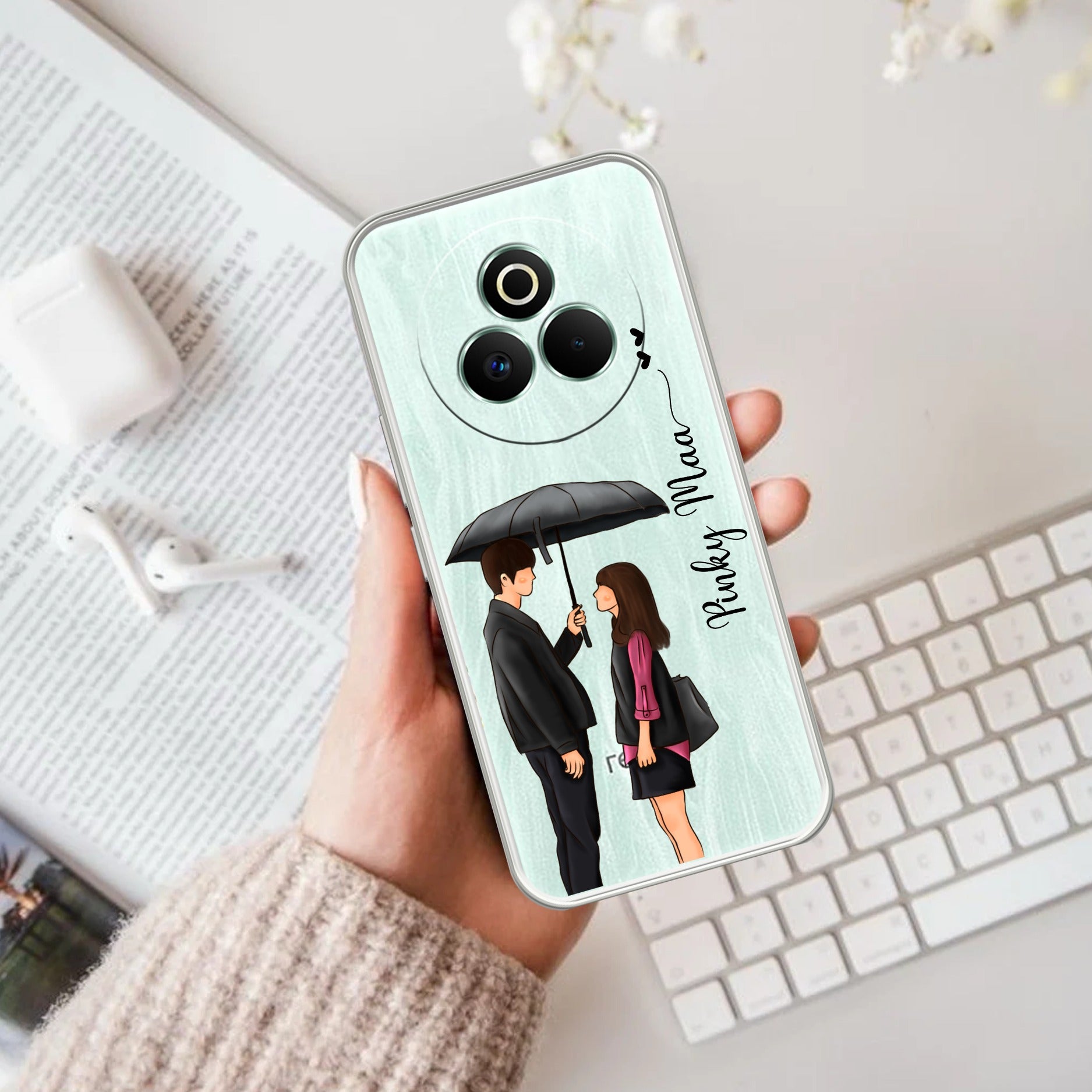 Caring Couple Customize Anti Yelllow Case For Realme P3 Pro 5G