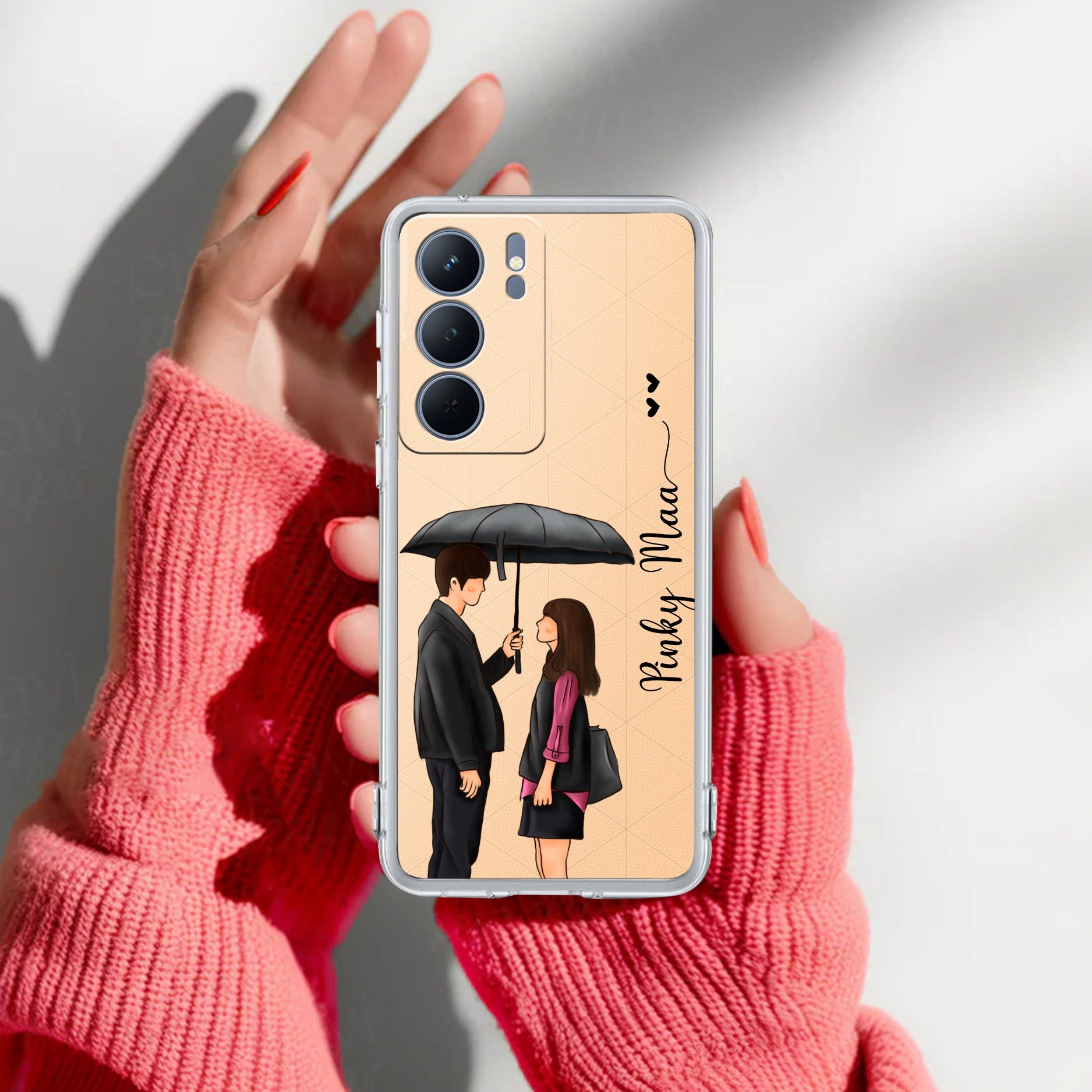 Caring Couple Customize Transparent Silicon Case For Realme Narzo 80 Lite 5G