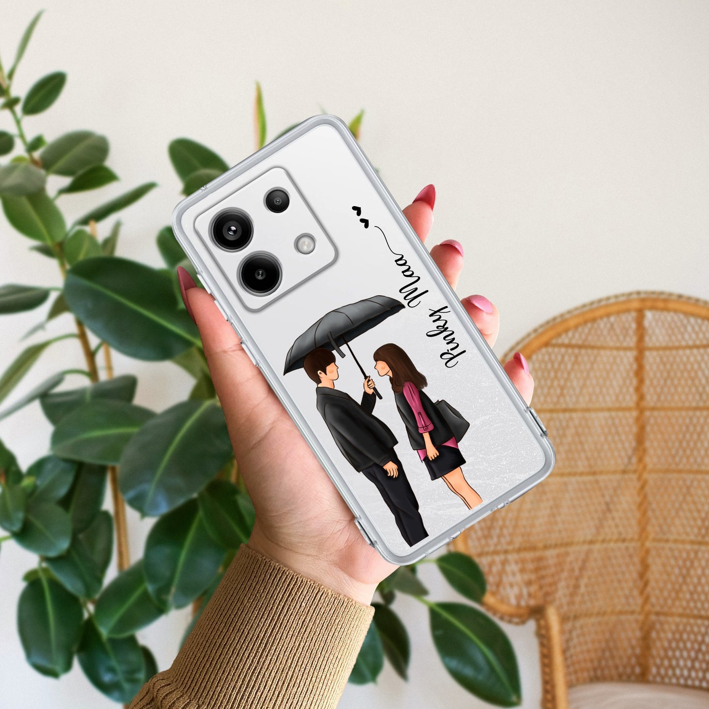 Caring Couple Customize Transparent Silicon Case For Redmi/Xiaomi