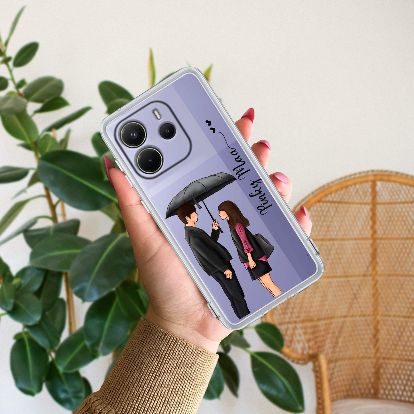 Caring Couple Customize Transparent Silicon Case For Redmi/Xiaomi