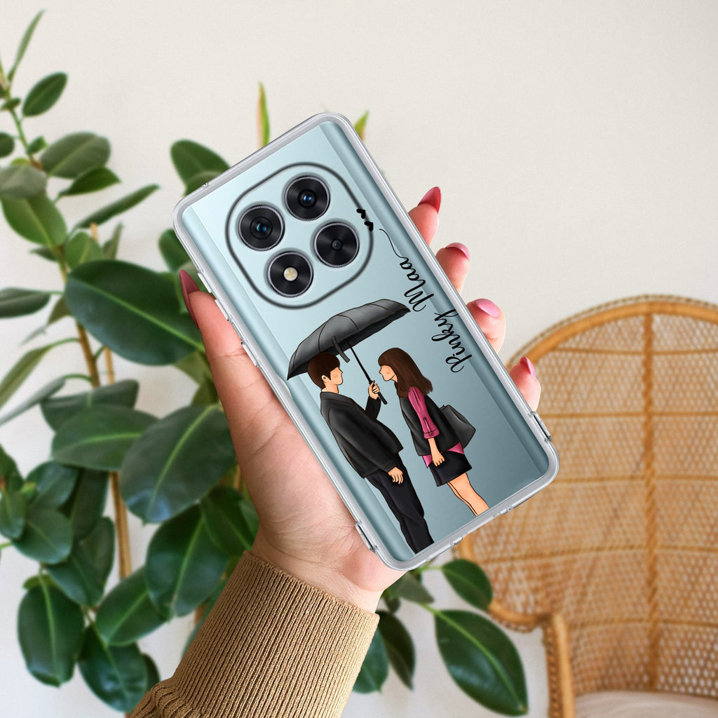 Caring Couple Customize Transparent Silicon Case For REDMI Note 14 SE 5G