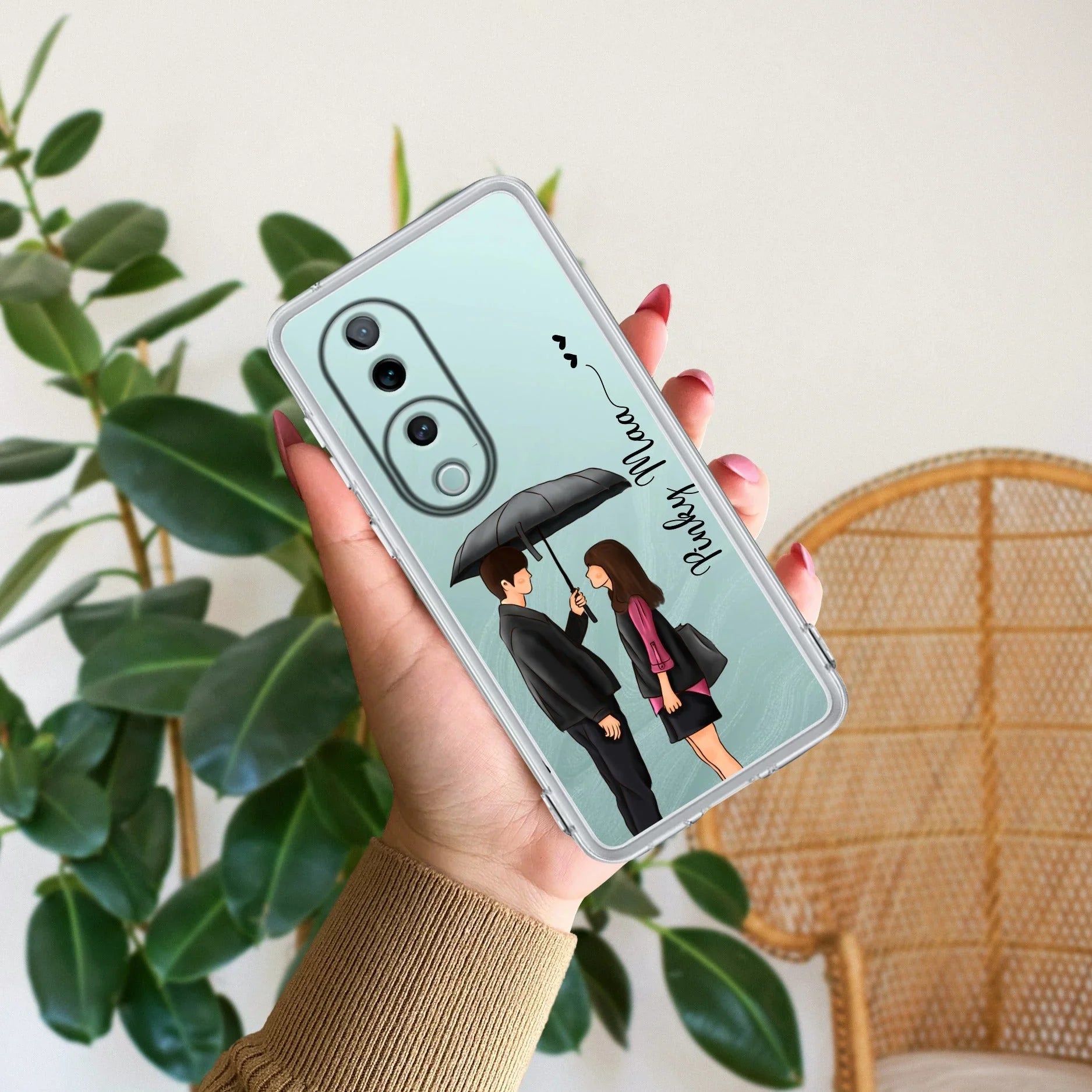 Caring Couple Customize Transparent Silicon Case For Vivo - ShopOnCliQ