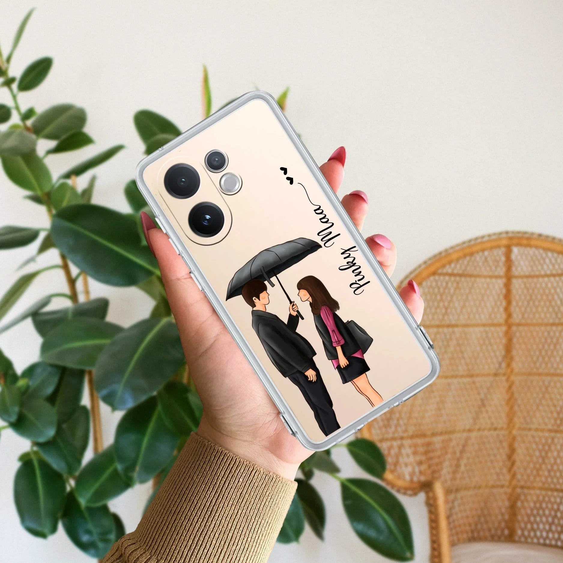 Caring Couple Customize Transparent Silicon Case For Vivo - ShopOnCliQ