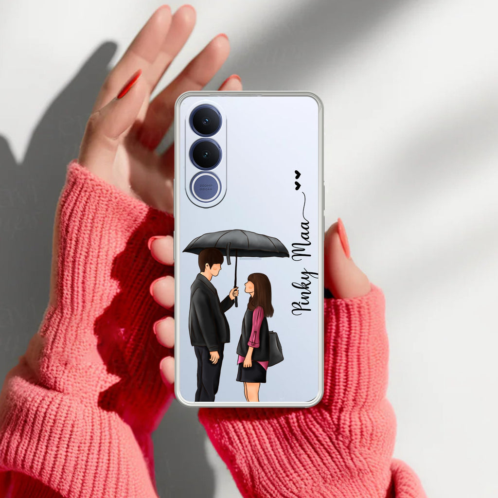 Caring Couple Customize Transparent Silicon Case For Vivo V70 FE 5G