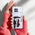 Caring Couple Customize Transparent Silicon Case For Vivo X90 5G