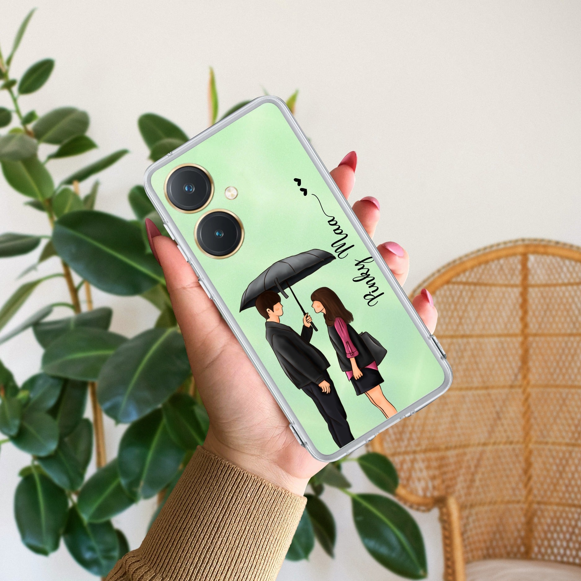 Caring Couple Customize Anti Yellow Case For Vivo Y27 4G