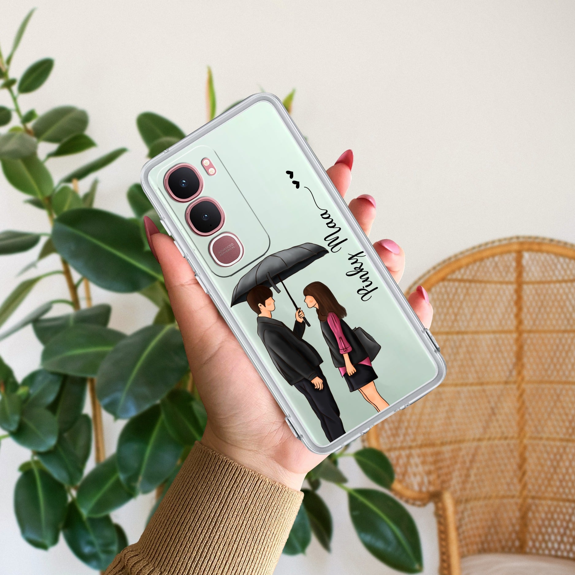 Caring Couple Customize Anti Yellow Case For Vivo Y31 5G