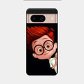Cartoon Boy Glossy Metal Case Cover For Google Pixel 8 5G