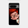 Cartoon Boy Glossy Metal Case Cover For Google Pixel 8 Pro 5G