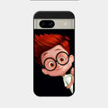 Cartoon Boy Glossy Metal Case Cover For Google Pixel 8A 5G