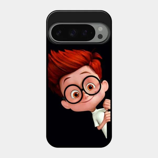 Cartoon Boy Glossy Metal Case Cover For Google Pixel 9 Pro 5G