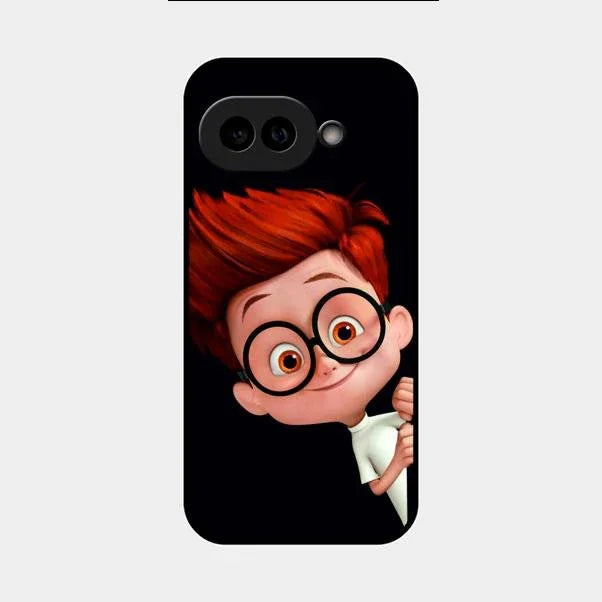 Cartoon Boy Glossy Metal Case Cover For Google Pixel 9A 5G