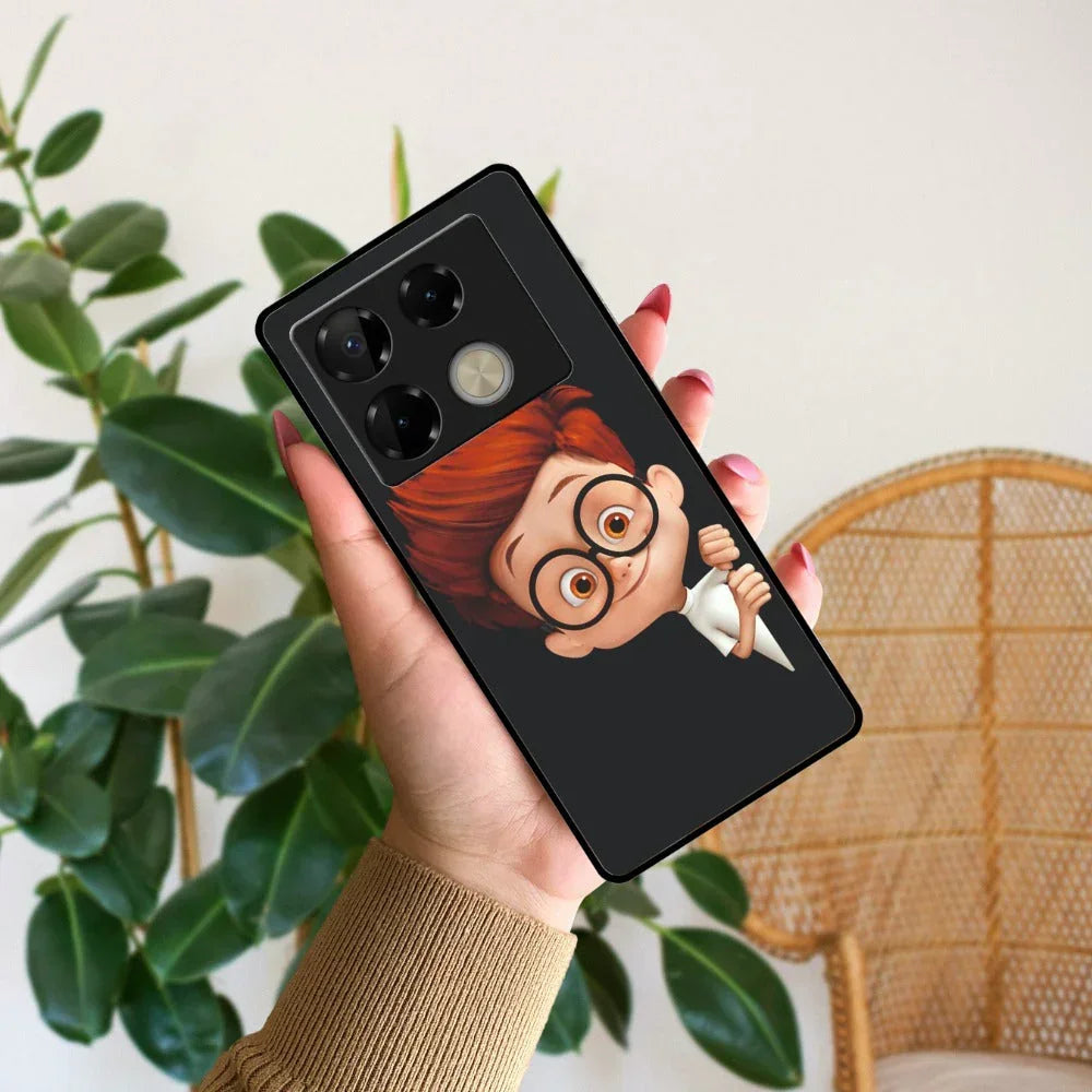 Cartoon Boy Glossy Metal Case Cover For Infinix - ShopOnCliQ
