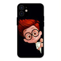 Cartoon Boy Glossy Metal Case Cover For iPhone 12 mini