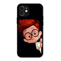 Cartoon Boy Glossy Metal Case Cover For iPhone 12