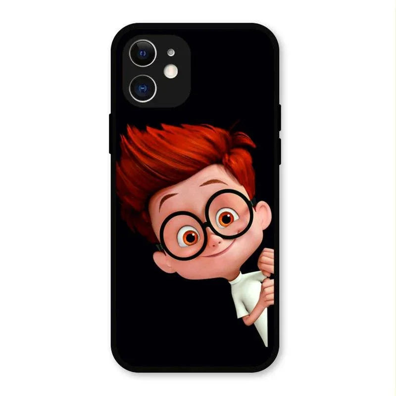 Cartoon Boy Glossy Metal Case Cover For iPhone 12