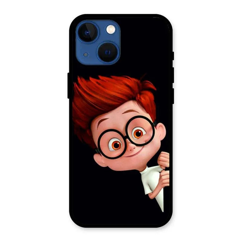 Cartoon Boy Glossy Metal Case Cover For iPhone 13 mini
