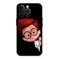 Cartoon Boy Glossy Metal Case Cover For iPhone 13 Pro Max