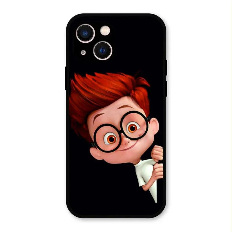 Cartoon Boy Glossy Metal Case Cover For iPhone 13