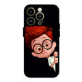 Cartoon Boy Glossy Metal Case Cover For iPhone 14 Pro