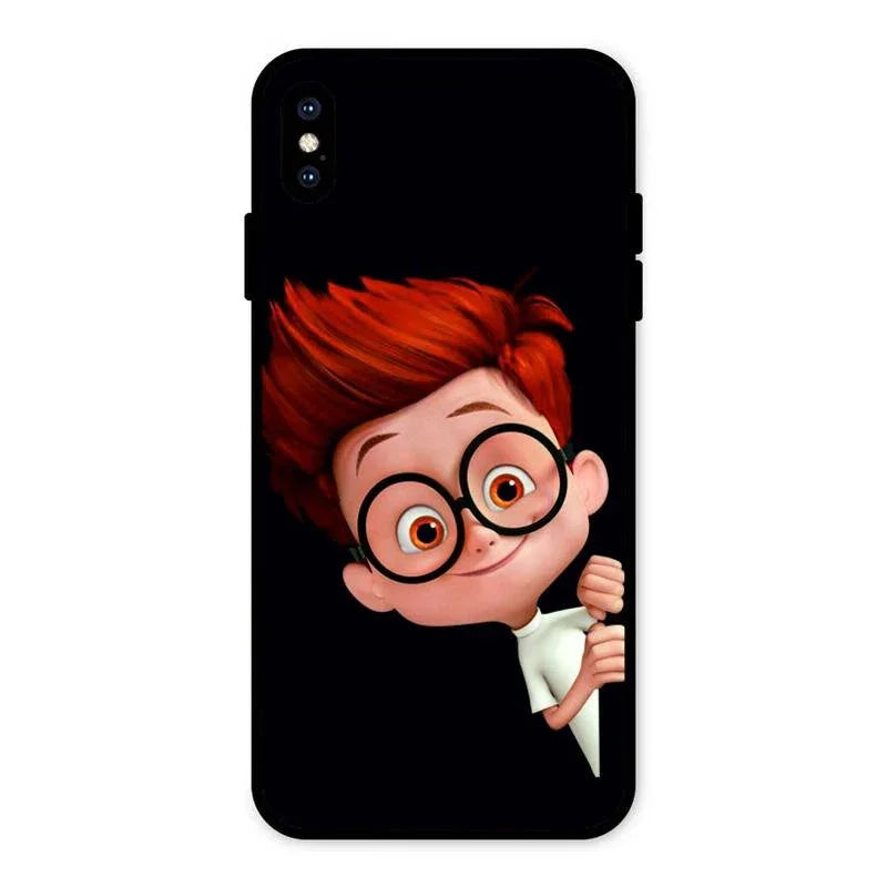 Cartoon Boy Glossy Metal Case Cover For iPhone XS Max