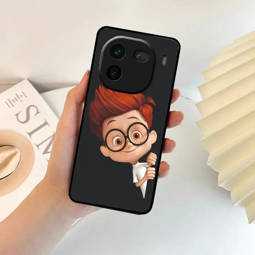 Cartoon Boy Glossy Metal Case Cover For Vivo - ShopOnCliQ