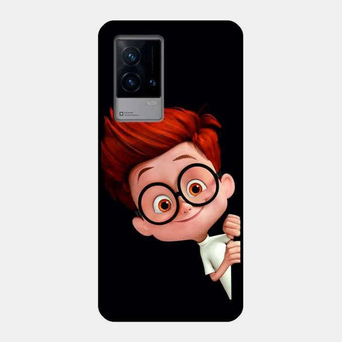 Cartoon Boy Glossy Metal Case Cover For Iqoo 9 5G