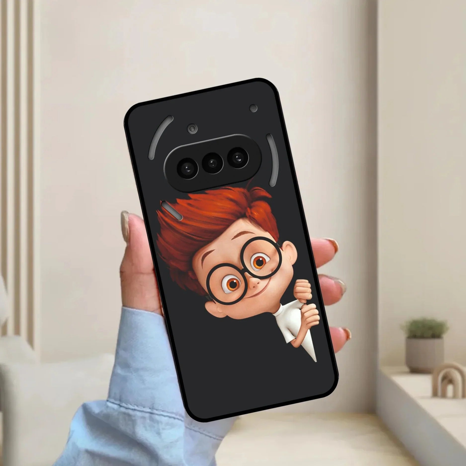 Cartoon Boy Glossy Metal Case Cover For Nothing - ShopOnCliQ