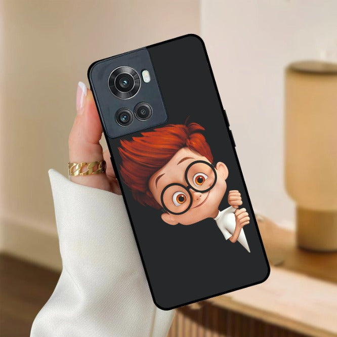 Cartoon Boy Glossy Metal Case Cover For OnePlus