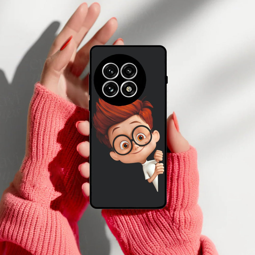 Cartoon Boy Glossy Metal Case Cover For OnePlus