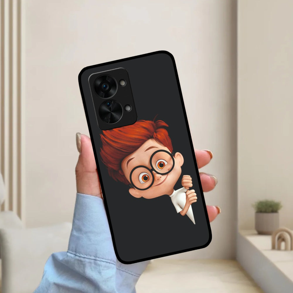 Cartoon Boy Glossy Metal Case Cover For OnePlus
