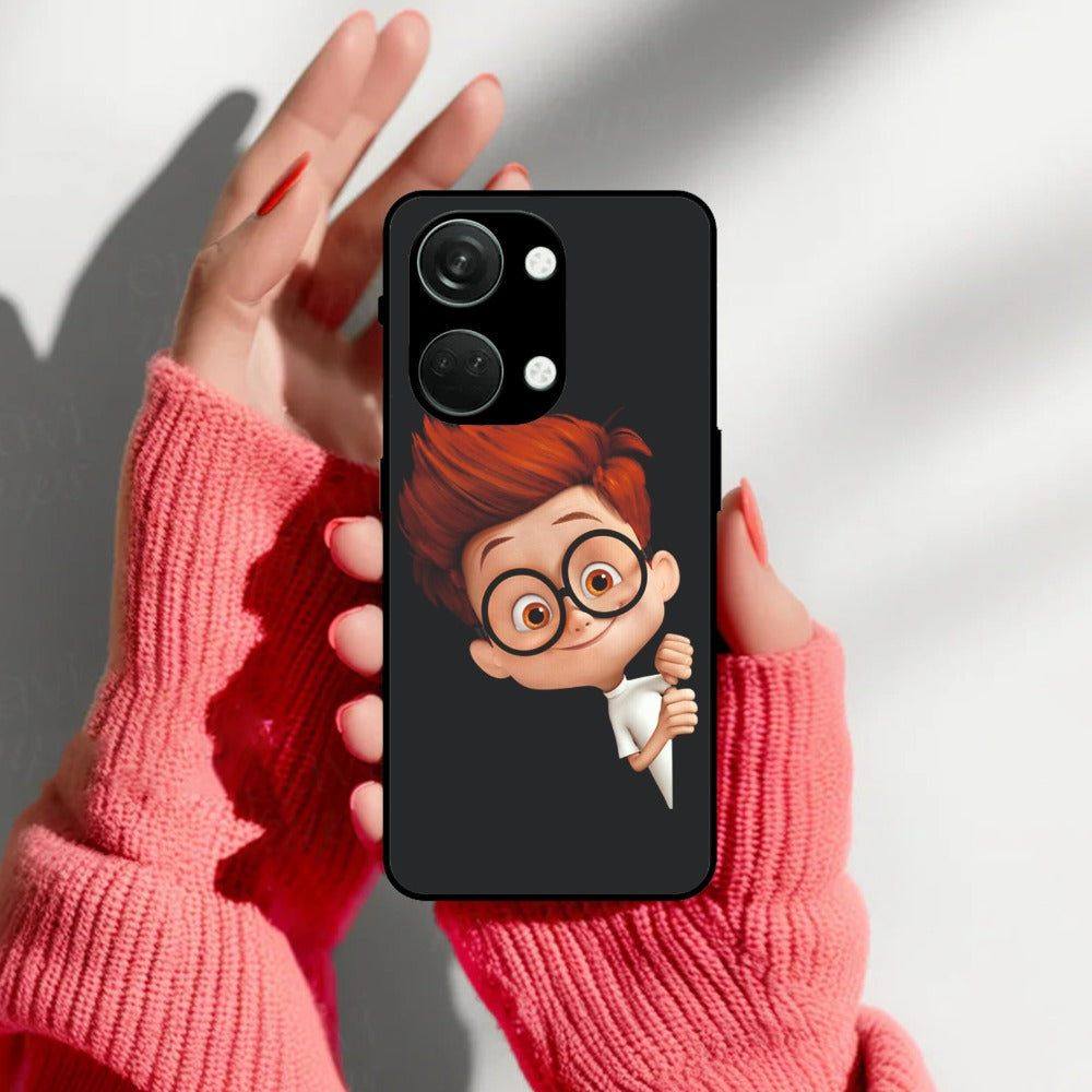 Cartoon Boy Glossy Metal Case Cover For OnePlus