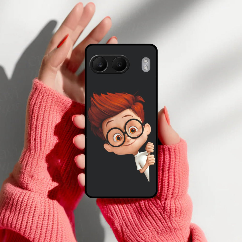 Cartoon Boy Glossy Metal Case Cover For OnePlus