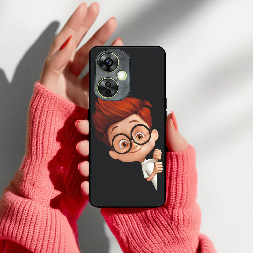 Cartoon Boy Glossy Metal Case Cover For OnePlus