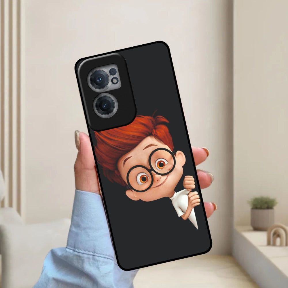 Cartoon Boy Glossy Metal Case Cover For OnePlus