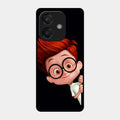 Cartoon Boy Glossy Metal Case Cover For Oppo A3X 5G