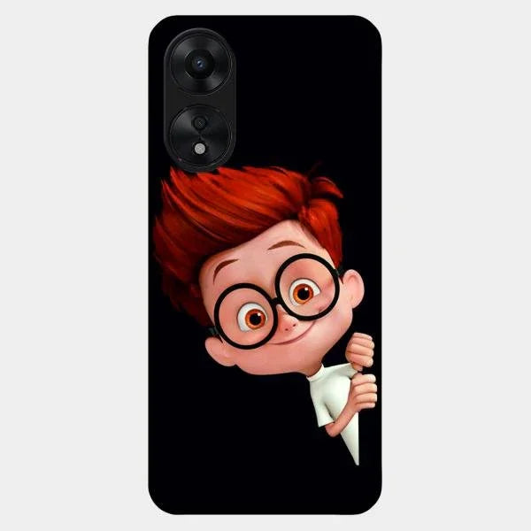 Cartoon Boy Glossy Metal Case Cover For Oppo A78 5G